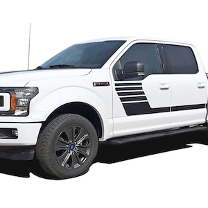 STROBE: Past op Ford F-150 Stripes-stickers 2021-2025 Special Edition Lead Foot Hockey Stripe Vinyl Graphics - &quot;The MoProAuto Original&quot;