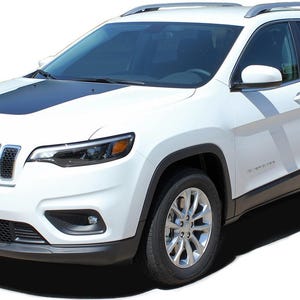 T-HAWK 18 : Fits 2013-2024 Jeep Cherokee Trailhawk Hood Decal Stripe Vinyl Graphic Kit - &quot;The MoProAuto Original&quot;