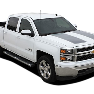 RALLY 1500: Kit de calcomanías gráficas de vinilo con franjas de carreras estilo edición Rally para Chevy Silverado 2014-2015 - &quot;El original de MoProAuto&quot;