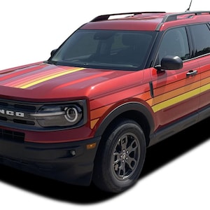 SUNSETTER : Fits Ford Bronco Sport Side Body Door Vinyl Graphics Hood Stripes Decals Kit 2021 2022 2023 2024 2025 - &quot;The MoProAuto Original&quot;