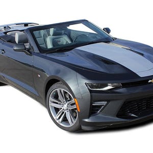 2016 2017 2018 OVERDRIVE CONVERTIBLE Chevy Camaro Center Wide Hood Racing Stripes Rally Vinyl Graphics Decals Kit - &quot;The MoProAuto Original&quot;