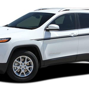 CHIEF : Fits 2013-2024 Jeep Cherokee Stripes Upper Body Line Vinyl Graphics Decal Kit - &quot;The MoProAuto Original&quot;