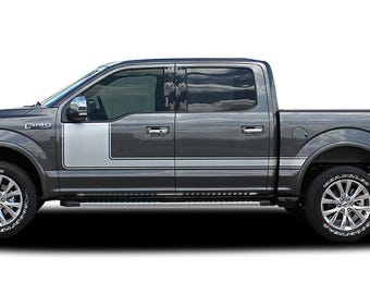 FORCE ONE Solid: Pasuje do Forda F-150 Hockey Stripe FX z lat 2021-2025 Zestaw naklejek z grafiką winylową - „The MoProAuto Original”