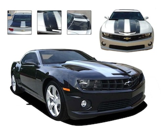Black Gloss Vinyl Vent Grill Decals For 2010-2015 Chevy Camaro - 6-Piece Custom Stripes