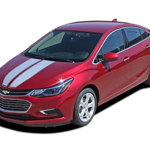 DRIFT RALLY : Chevy Cruze Racing Stripes 2017 2018 2019 Hood Trunk Vinyl Graphics Decals Kit - &quot;The MoProAuto Original&quot;