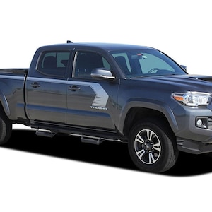 STORM : Fits Toyota Tacoma Body Stripes TRD Sport Pro Upper Body Hockey Side Vinyl Graphic Decal Kit fits 2015-2024 &quot;The MoProAuto Original&quot;