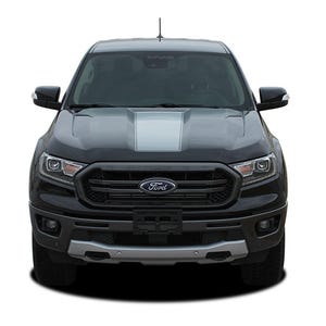 VIM HOOD : Fits Ford Ranger Center Hood Stripes Vinyl Graphics Decals Kit 2019 2020 2021 2022 2023 - &quot;The MoProAuto Original&quot;