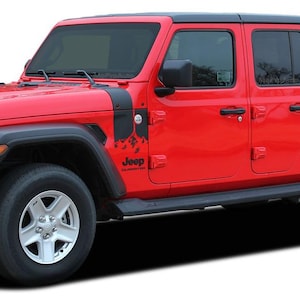 CASCADE : Fits Jeep Gladiator Side Body Mountain Vinyl Graphics Decal Stripe Kit for 2020-2025 Models - &quot;The MoProAuto Original&quot;