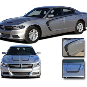 SCALLOP COMBO 15 : Fits 2015-2023 Dodge Charger C Hood Decals and Side Door Stripe Decals - &quot;The MoProAuto Original&quot;