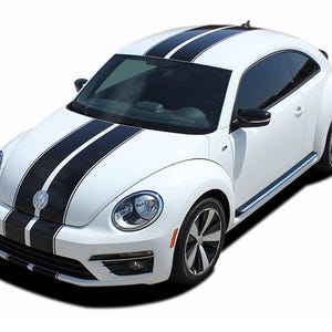 BEETLE RALLY : Fits Volkswagen Beetle Racing Stripes Bumper to Bumper Rally Decals Vinyl Graphics Kit 2012-2019 &quot;The MoProAuto Original&quot;