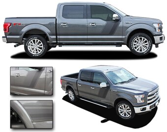 QUAKE : 2021-2025 Ford F-150 Hockey Stripe Tremor FX Appearance Style Vinyl Graphics Decals Kit - &quot;The MoProAuto Original&quot;
