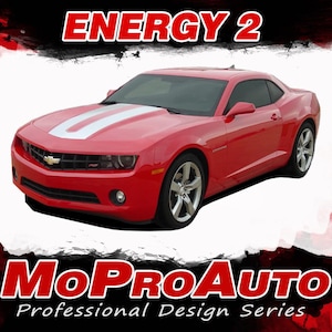 2014-2015 ENERGY 2 Chevy Camaro SEMA Style Hood and Trunk Vinyl Graphic Decal Stripes (Fits V6 Models) - &quot;The MoProAuto Original&quot;