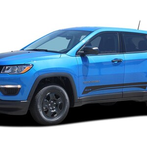 COURSE : Fits 2017-2025 Jeep Compass Vinyl Graphics Decal Stripe Lower Body Door Line Kit - &quot;The MoProAuto Original&quot;
