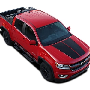 SUMMIT : 2015-2022 Chevy Colorado Hood Stripes Dual Racing Decal Factory OEM Style Graphic Kit - &quot;The MoProAuto Original&quot;