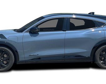 BREAKER ARC : Fits Ford Mustang Mach-E Hood Hash Marks Decal Double Bar Stripes Rally Vinyl Graphics 2021-2025 - &quot;The MoProAuto Original&quot;