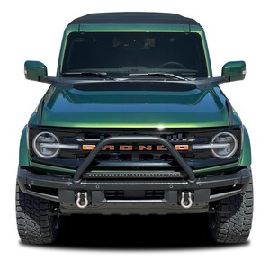 BRONCO HOOD (Full Size) : Fits Ford Bronco Hood Decals Stripes Vinyl Graphics Kit for 2021 2022 2023 2024 2025 - "The MoProAuto Original"