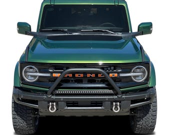 BRONCO HOOD (Full Size) : Fits Ford Bronco Hood Decals Stripes Vinyl Graphics Kit for 2021 2022 2023 2024 2025 - "The MoProAuto Original"