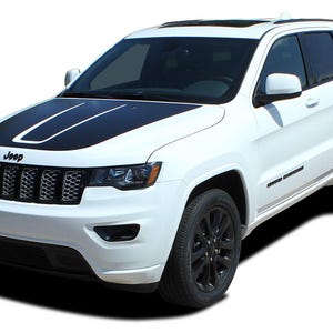 TRAIL HOOD : Fits Jeep Grand Cherokee Trailhawk Hood Decal Stripe Vinyl Graphic Kit for 2011-2021 Models - &quot;The MoProAuto Original&quot;