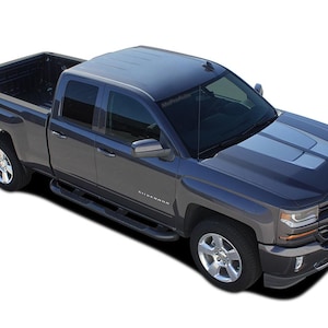 STERLING RALLY: Kit de calcomanías de vinilo con franjas de carreras para capó de Chevy Silverado 2016 2017 2018, edición Rally: &quot;El original de MoProAuto&quot;