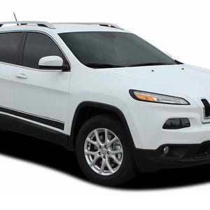 BRAVE : Fits 2013-2024 Jeep Cherokee Lower Rocker Stripes Vinyl Graphics Decal Kit - &quot;The MoProAuto Original&quot;
