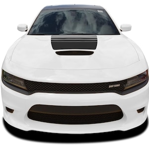 SUPER STROBE Hood : Fits 2015-2023 Dodge Charger Hood Decal Daytona Hemi SRT 392 Center Hood Stripe Vinyl Graphic &quot;The MoProAuto Original&quot;