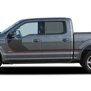 SIDELINE: past op Ford F-150 Stripes Special Edition-pakket hockeystreep vinyl graphics stickers 2015-2020 - &quot;The MoProAuto Original&quot;