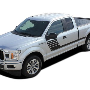 SPEEDWAY: past op Ford F-150 Stripes Decals Special Edition Lead Foot Hockey Stripe Vinyl Graphics 2015-2020 - &quot;The MoProAuto Original&quot;