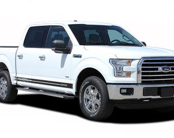 F-150 BREAKOUT Rocker: Pasuje do Forda F-150 Naklejki na drzwi z paskami winylowymi 2015-2020 - „Oryginał MoProAuto”