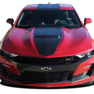 2019-2024 Camaro Stripes OVERDRIVE 19 Chevy Camaro Hood Decals Center Racing Stripes Rally Vinyl Graphics Kit - &quot;The MoProAuto Original&quot;