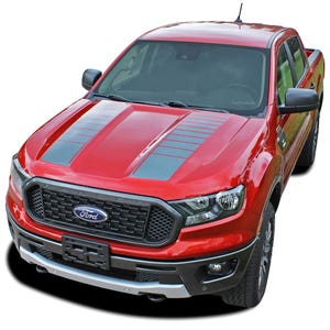 NOMAD HOOD : Fits Ford Ranger Hood Stripes Vinyl Graphics Decals Kit 2019 2020 2021 2022 2023 - &quot;The MoProAuto Original&quot;