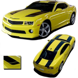Camaro BUMBLE BEE 2 : 2010 2011 2012 2013 Chevy Camaro Tranformers Style Hood Racing Stripes Vinyl Graphics Kit - &quot;The MoProAuto Original&quot;