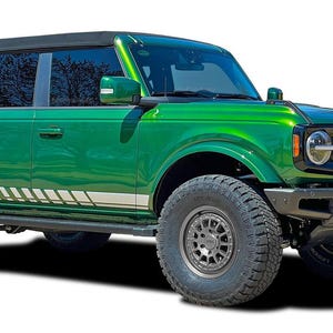 BRONCO ROCKERS (Full Size) : Fits Ford Bronco Side Body Lower Door Stripes Decals Vinyl Graphics Kit 2021-2025 - &quot;The MoProAuto Original&quot;