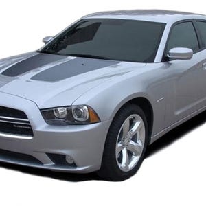 RECHARGE HOOD : Fits 2011-2014 Dodge Charger Vinyl Graphics Split Hood Decal Kit - &quot;The MoProAuto Original&quot;