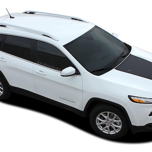 T-HAWK : Fits 2013-2024 Jeep Cherokee Trailhawk Hood Decal Stripe Vinyl Graphic Kit - &quot;The MoProAuto Original&quot;