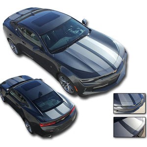 2016-2018 C-SPORT RS Chevy Camaro OEM Factory Style Hood Trunk Vinyl Graphics Racing Stripes Rally Decals Kit - &quot;The MoProAuto Original&quot;