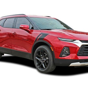 TORCH : 2019-2024 Chevy Blazer Fender Stripes Hood Double Bar Decals Accent Vinyl Graphics Kit