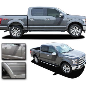 F-150 QUAKE: past op Ford F-150 Hockey Stripe Tremor FX Uiterlijk stijl vinyl grafische stickerset voor 2015-2020 - &quot;The MoProAuto Original&quot;