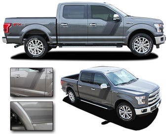 F-150 QUAKE: Pasuje do Forda F-150 Hockey Stripe Tremor FX Appearance Style Vinyl Graphics Decals Kit na lata 2015-2020 - „The MoProAuto Original”