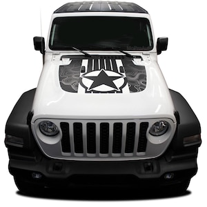 JOURNEY : Fits Jeep Gladiator Hood Decals with Star Vinyl Graphics Stripe Kit for 2020-2025 Models - &quot;The MoProAuto Original&quot;