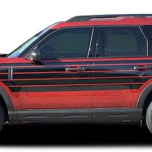 SUNSETTER SOLID : Fits Ford Bronco Sport Side Body Door Vinyl Graphics with Hood Stripes Decals Kit for 2021-2025 - &quot;The MoProAuto Original&quot;