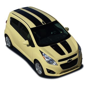 SPARK RALLY : Chevy Spark 2013 2014 2015 Vinyl Graphics Stripe Decal Kit - &quot;The MoProAuto Original&quot;