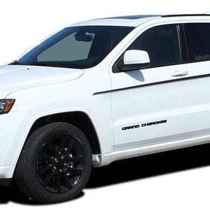PATHWAY SIDES : Fits Jeep Grand Cherokee Stripes Upper Body Door Decals Vinyl Graphic Kit for 2011-2021 Models - &quot;The MoProAuto Original&quot;