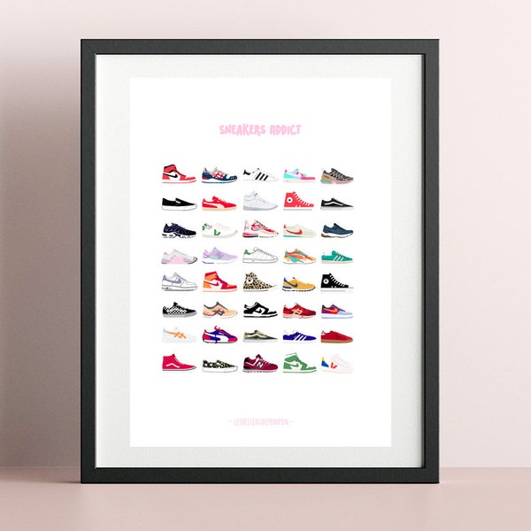 Poster baskets "Sneakers Addict"