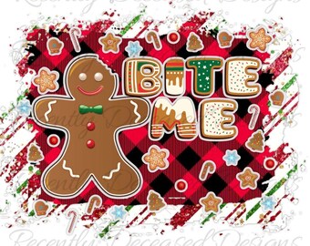 Gingerbread Bite Me | Etsy
