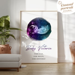 Custom Baby Ultrasound Nursery Decor Baby Room Decor Printable Watercolor Art Fetal Ultrasound Picture new baby scan New Parents Gift