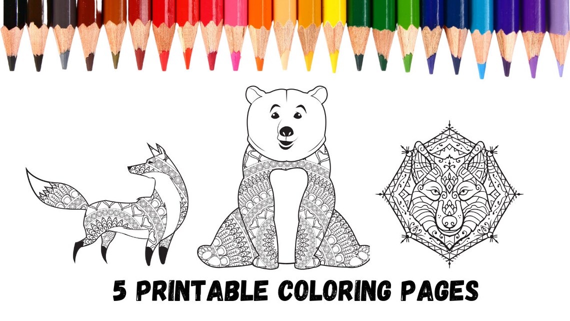 Printable Mandala Forest Animals Coloring Pages for Children ...