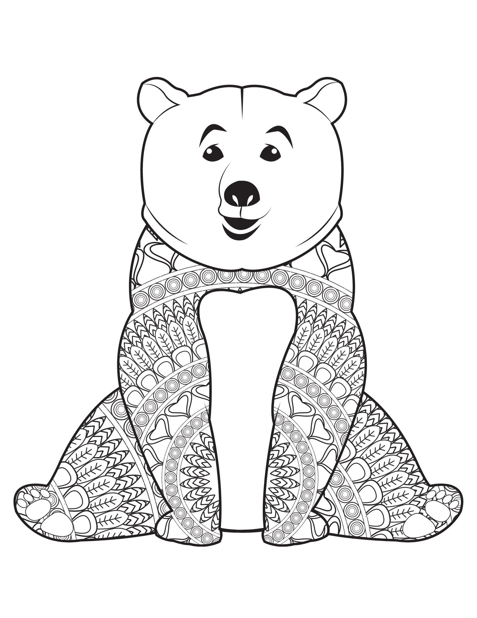 Printable Mandala Forest Animals Coloring Pages for Children ...