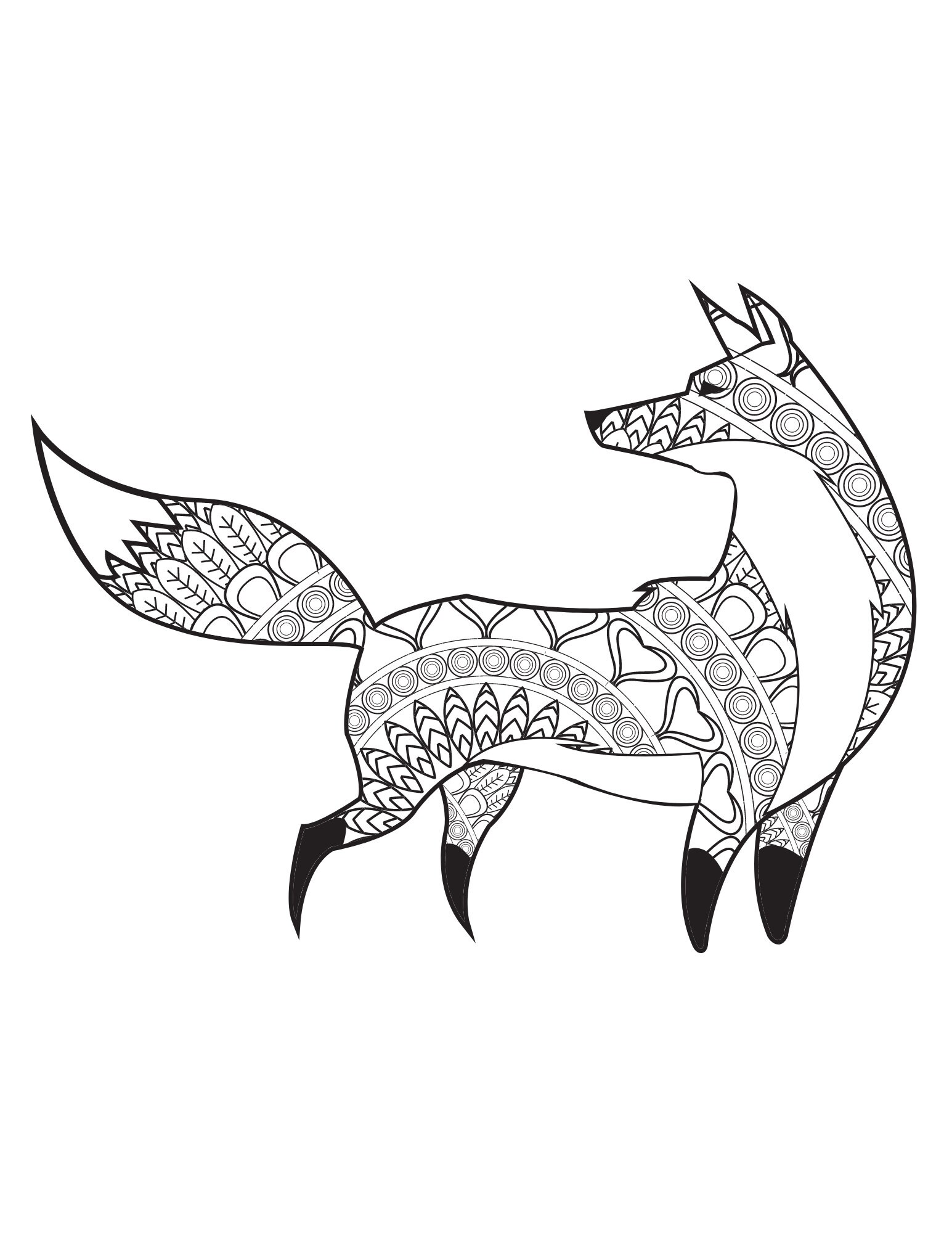 Printable Mandala Forest Animals Coloring Pages for Children ...