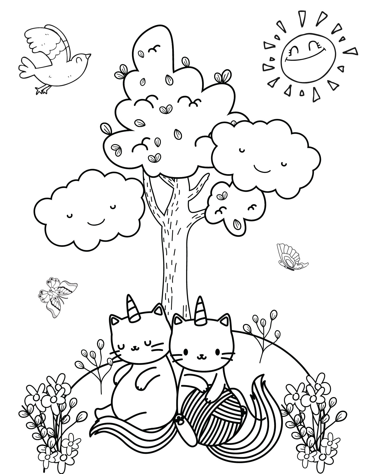 Printable Unicat Coloring Pages for Children / The Cutest | Etsy