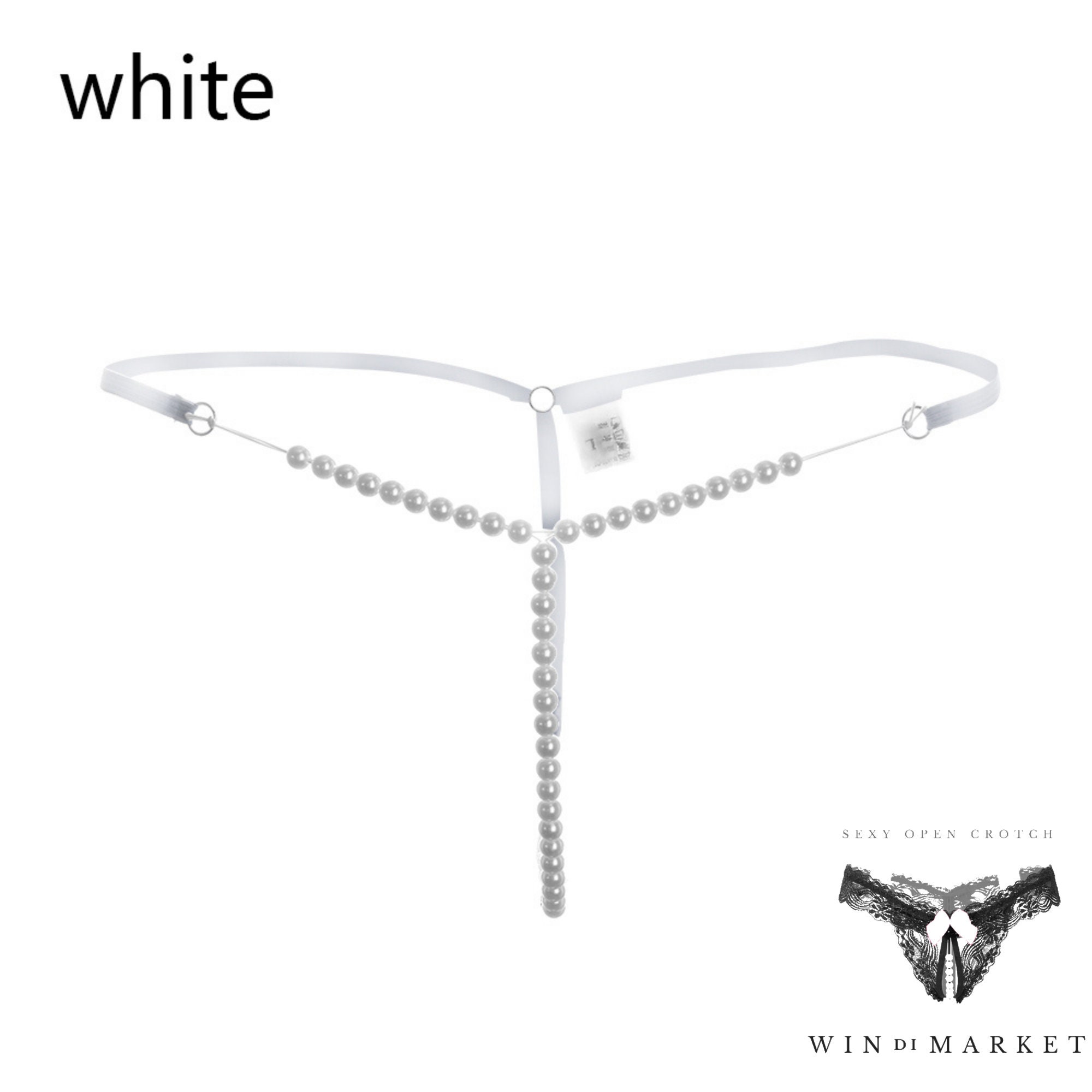 Women Sexy Pearl Gstring Panties Elastic Seamless Thongs Etsy